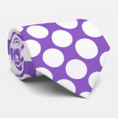 Purple Jumbo Polka Dots Custom Necktie ネクタイ (ロール)