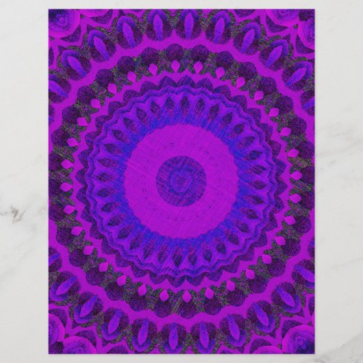 Purple Kaleidoscope Bulk Scrapbook Paper Pages チラシ (正面)