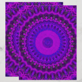 Purple Kaleidoscope Scrapbook Paper 2-Sided Page (正面/裏面)