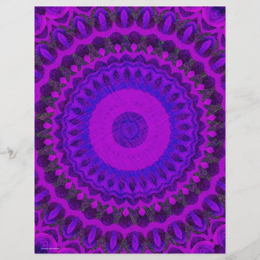 Purple Kaleidoscope Scrapbook Paper 2-Sided Page (裏面)