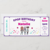 Purple KPOP Birthday Concert Ticket 招待状 (正面)