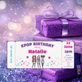 Purple KPOP Birthday Concert Ticket 招待状