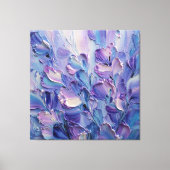 Purple Lavender Blue Petal Texture Abstract Wall A キャンバスプリント (正面)