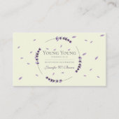 Purple Lavender Circle Framed Essential Oils 名刺 (正面)