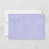 Purple Lavender Elegant Floral Wedding 出欠カード (裏面)