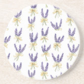 Purple Lavender Floral コースター (正面)