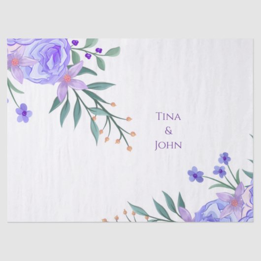 Purple Lavender Floral Botanical All-In-One Foil W 薄葉紙 (正面)