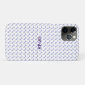 Purple Lavender Floral Botanical All-In-One Foil W Case-Mate iPhoneケース (裏面(横))