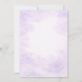 Purple Lavender Floral Bow First Holy Communion 招待状 (裏面)