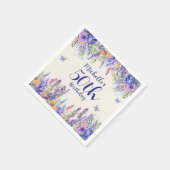 Purple Lavender Floral Garden Party 50th Birthday スタンダードカクテルナプキン (角)