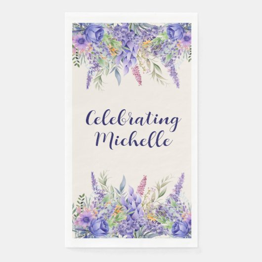 Purple Lavender Floral Garden Party Name (正面)