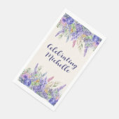 Purple Lavender Floral Garden Party Name (コーナー)