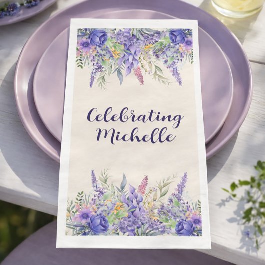 Purple Lavender Floral Garden Party Name