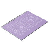 Purple Lavender Inspirational Quotes Love Dream ノートブック (左側)