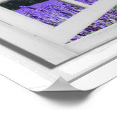 Purple Lavender Meadow Garden View Fake Window ポスター (角)