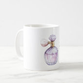 Purple Lavender Perfume Bottle コーヒーマグカップ (正面左)