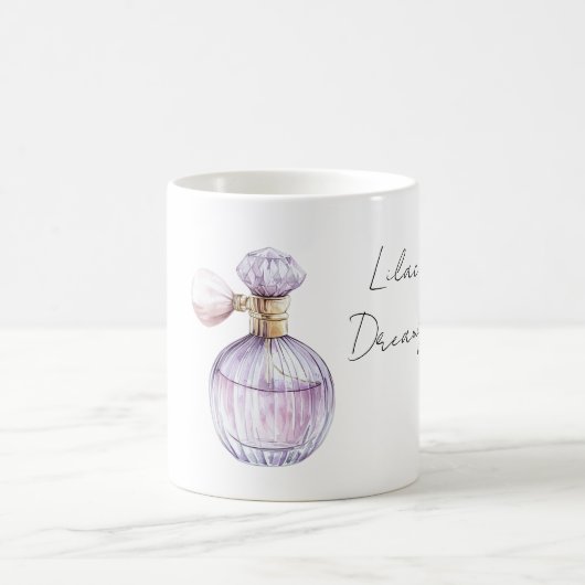 Purple Lavender Perfume Bottle コーヒーマグカップ (中央)