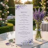 Purple Lavender Rustic Wedding Flat Menu メニュー