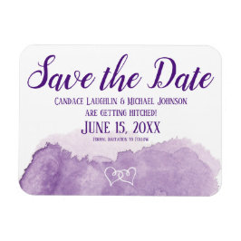 Purple Lavender Save the Date 結婚's マグネット