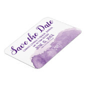 Purple Lavender Save the Date 結婚's マグネット (左側)