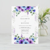 Purple Lavender Stunning Spring Wedding 招待状 (スタンド正面)