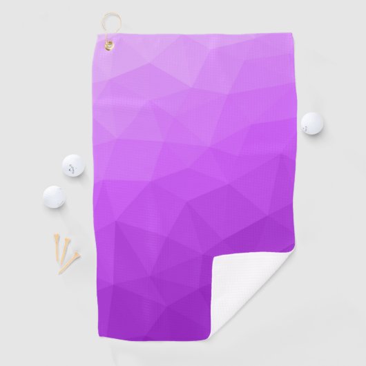 Purple laveneder gradient geometric mesh pattern ゴルフタオル (インサイチュ)
