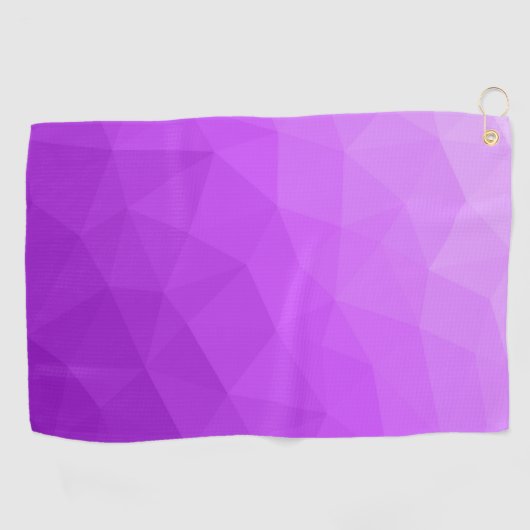 Purple laveneder gradient geometric mesh pattern ゴルフタオル (横)