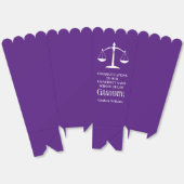 Purple Law School Custom Graduation Party Popcorn フェイバーボックス (見開き)