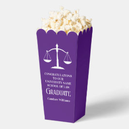 Purple Law School Custom Graduation Party Popcorn フェイバーボックス