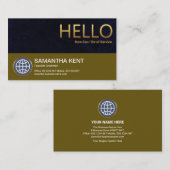 Purple Layer グランジ金ゴールドHello FounderCEO 名刺 (正面/裏面)