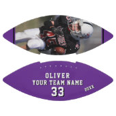 Purple Leather Print Player Name Number Team Photo アメリカンフットボール (パネル)