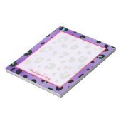 Purple Leopard印刷メモパーソナライズされた帳 ノートパッド (回転)