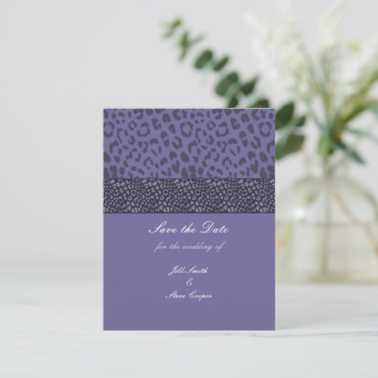 Purple Leopard Pattern日付の保存 セーブザデート (スタンド正面)