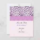 Purple Leopard Pattern日付の保存 セーブザデート (正面)