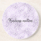 Purple Leopard Printの優しパーソナライズされたさが問題 コースター (正面)