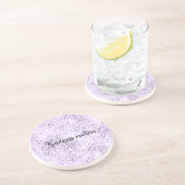 Purple Leopard Printの優しパーソナライズされたさが問題 コースター (側面)