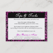 Purple Leopard Print - Lip Color Apply & Tips Card 名刺 (裏面)