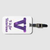 Purple Letter VはVictorious用 ラゲッジタグ (正面横)