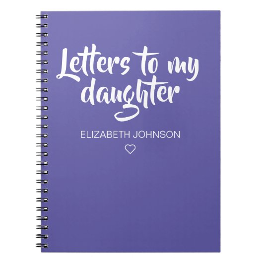 Purple Letters to My Daughter Journal ノートブック (正面)