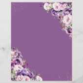 Purple Light Pink Rose Floral Flowers Mimosa Bar (裏面)