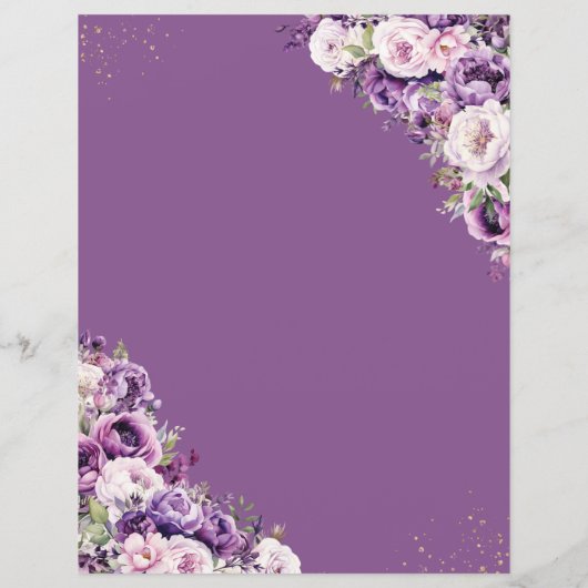 Purple Light Pink Rose Floral Flowers Mimosa Bar (裏面)