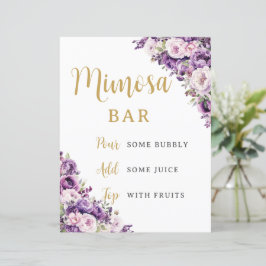 Purple Light Pink Rose Floral Flowers Mimosa Bar