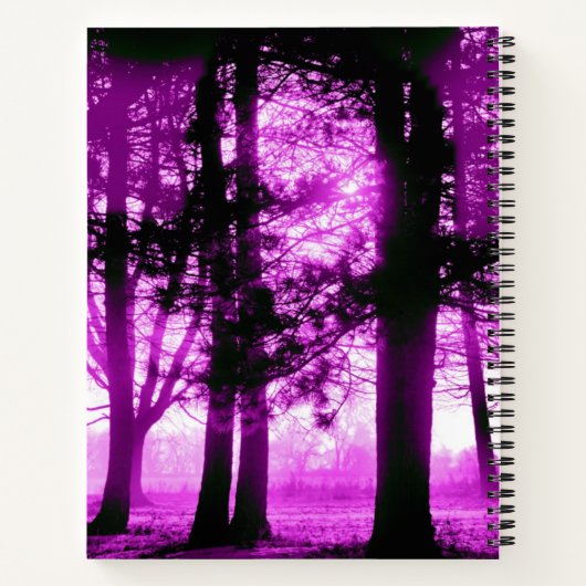 Purple Light with Silhouette Trees  ノートブック (裏面)