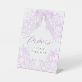 purple lilac design favors sign 台座サイン