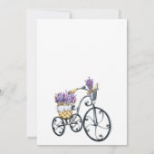 Purple lilac lavender flower birthday 招待状 (裏面)