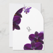 Purple Lilac Orchid Wedding  招待状 (裏面)