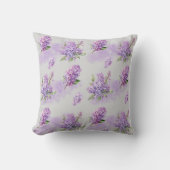 Purple Lilac Watercolor Pastel Purple Background クッション (正面)