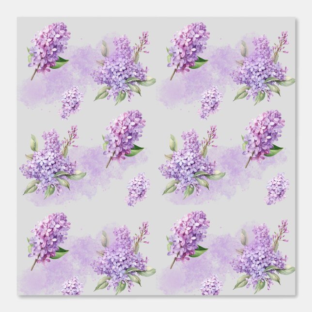 Purple Lilac Watercolor Pastel Purple Background 壁紙 (正面)