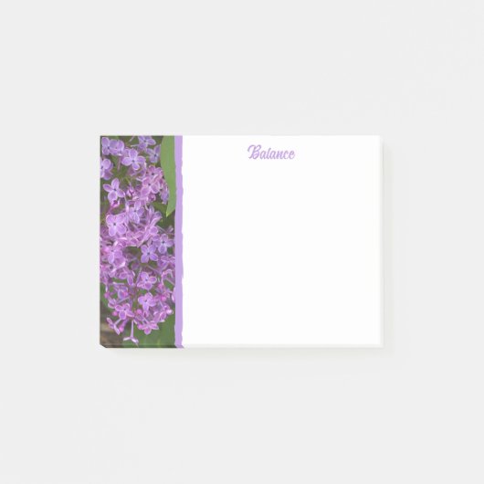 Purple Lilacs Balance Post-It Notes ポストイット (正面)