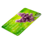 Purple lilacs bible verse Proverbs 4:23 Magnet マグネット (左側)